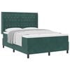 vidaXL Letto a molle con materasso Verde Scuro 140 x 190 cm Velluto