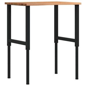 vidaXL Banco Lavoro Marrone Chiaro 80x60x(71,5-98) cm Legno di Rovere