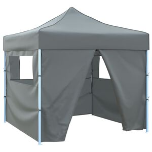 vidaXL Tendone per Feste Pieghevole Pop-Up con 4 Pareti 3x3m Antracite
