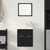vidaXL Set Mobili da Bagno 2 pz Rovere Nero in Legno Multistrato