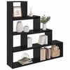 vidaXL Libreria divisoria Rovere Nero 143,5 x 29 x 143,5 cm