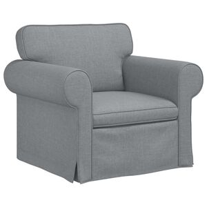 vidaXL Divano Grigio chiaro 95 x 82 x 80 cm Tessuto