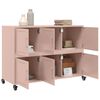 vidaXL Credenza Rosa 100,5x39x72 cm in Acciaio