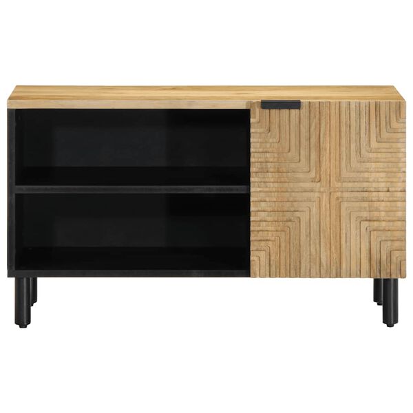 vidaXL Mobile Porta TV Marrone 80x31,5x46cm in Legno Massello di Mango