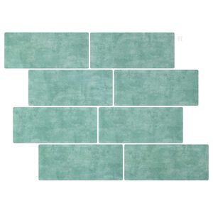 vidaXL Piastrella subway 10 pz Grigio Verde 29 x 21 cm