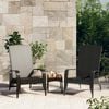 vidaXL Sedia da giardino Adirondack nera in polyrattan