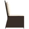 vidaXL Panchina da giardino Marrone polyrattan