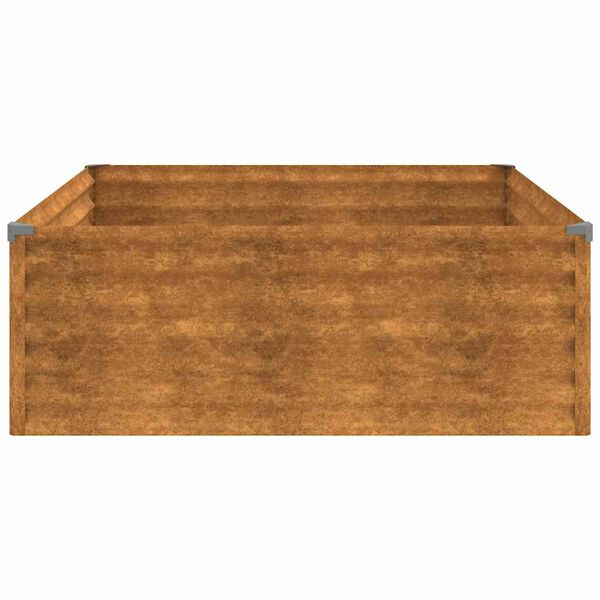 vidaXL Fioriera Rialzata da Giardino 100x100x36 cm in Acciaio Corten