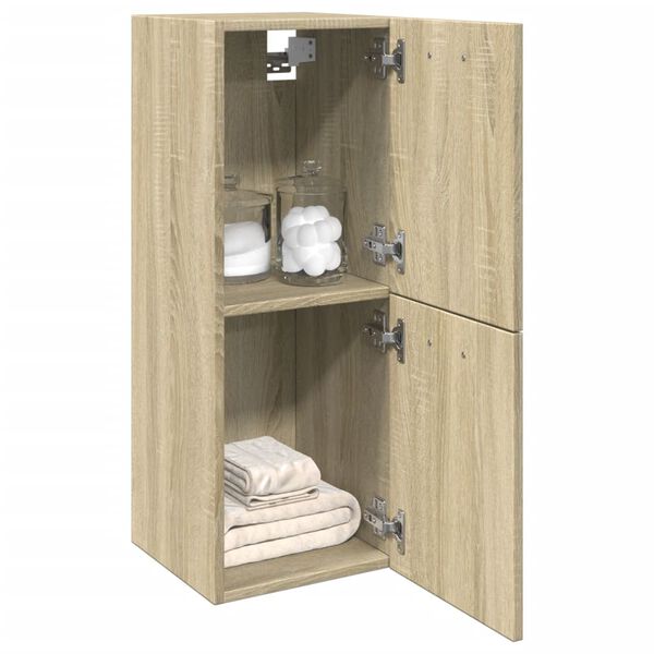vidaXL Mobile da Bagno Rovere Sonoma 30x30x80 cm Legno Multistrato