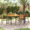 vidaXL Set da Pranzo per Giardino 5 pcs Nero e Marrone polyrattan