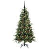 vidaXL Albero di Natale Artificiale con Rami Pieghevoli Verde 120 cm