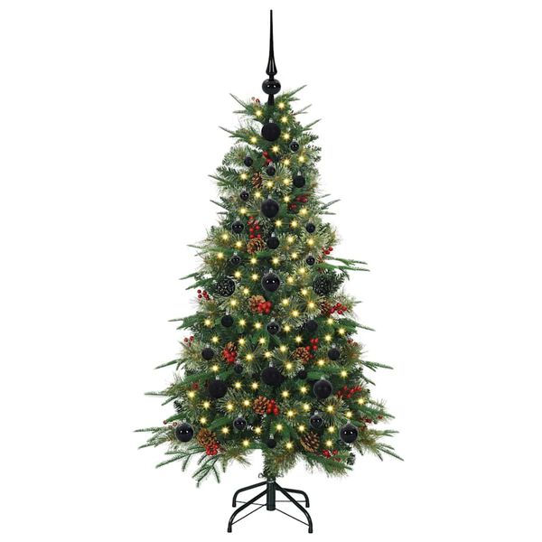 vidaXL Albero di Natale Artificiale con Rami Pieghevoli Verde 120 cm