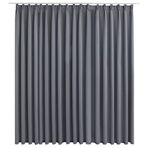 vidaXL Tenda Oscurante con Ganci Grigia 290x245 cm