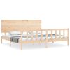 vidaXL Giroletto con Testiera Super King Size in Legno Massello