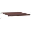 vidaXL Tenda da Sole Retrattile Automatica Marrone 450x300 cm