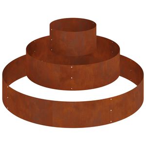 vidaXL Vaso da giardino Ruggine 120 x 120 x 20 cm