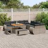 vidaXL Set Divano da Giardino con cuscino 13 pcs Grigio