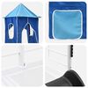vidaXL Struttura del letto loft per bambini Bianco e Blu 74,5 x 190 cm