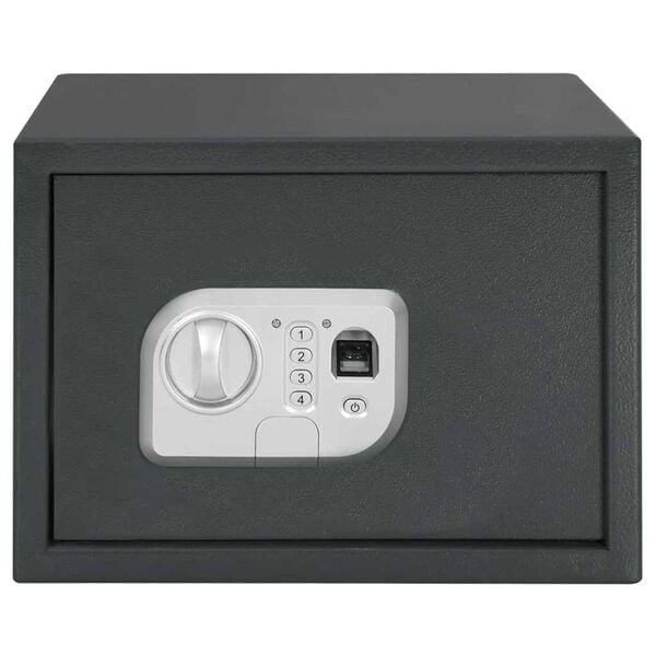 vidaXL Cassetta di sicurezza digitale Grigio scuro 35 x 25 x 25 cm