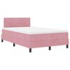 vidaXL Letto a Sorgente LED con strisce LED Rosa 120 x 190 cm Velluto