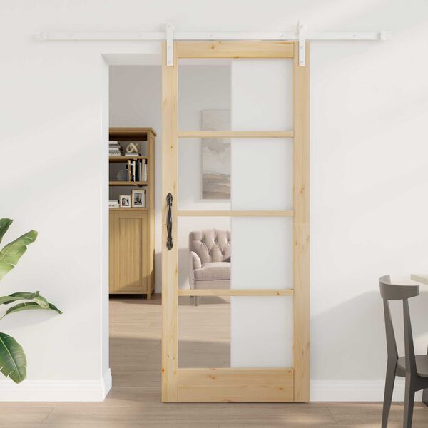 vidaXL Porta scorrevole ORKDAL Naturale 83 x 202 cm
