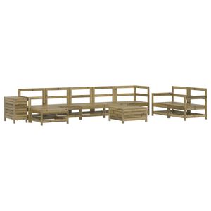 vidaXL Set Divani da Giardino 10 pz in Legno Impregnato di Pino