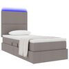 vidaXL Letto con contenitore e LED Talpa 90 x 190 cm Poliestere
