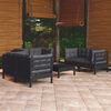 vidaXL Set Salotto da Giardino 7pz con Cuscini Legno Massello di Pino