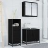 vidaXL Set di mobili per il bagno Rovere Nero 35 x 37,5 x 100 cm