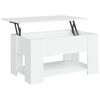 vidaXL Tavolino da Salotto Bianco 79x49x41 cm in Legno Multistrato