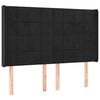 vidaXL Testiera ad Orecchio Nera 147x16x118/128 cm in Velluto