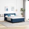 vidaXL Letto a molle con materasso Blu 140 x 190 cm Tessuto