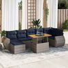 vidaXL Set Divano da Giardino 8 pz con Cuscini Grigio in Polyrattan