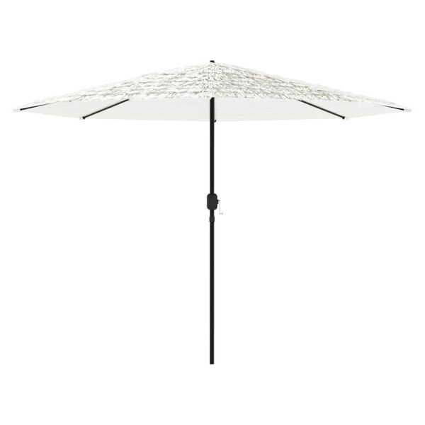 vidaXL Ombrellone Giardino con Palo in Acciaio Bianco 324x324x247 cm