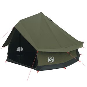 vidaXL Tenda Familiare Verde militare 8 persone Policotone