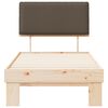 vidaXL Letto con Testiera Rivestita Talpa 90 x 200 cm Pino massello
