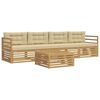 vidaXL Set di divani da esterno 5 pz Bianco e Beige