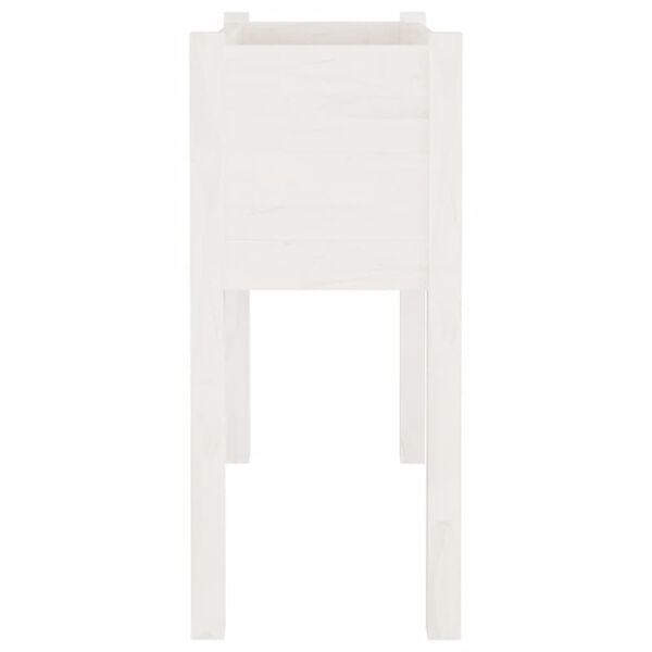 vidaXL Fioriera da Giardino Bianca 70x31x70 cm Legno Massello di Pino