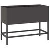 vidaXL Vaso da Giardino Rialzato Nero 60 x 26 x 45 cm Acciaio