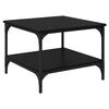 vidaXL Tavolino da salotto Rovere Nero 55 x 55 x 40 cm