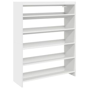 vidaXL Scarpiera Bianca 80x25x100 cm in Legno Multistrato