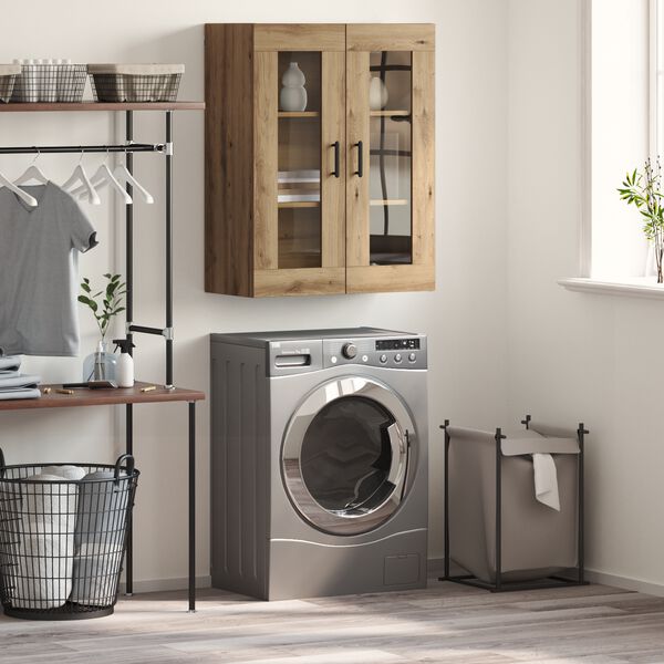 vidaXL Credenza Rovere artigianale 69,5 x 34 x 90 cm Legno multistrato