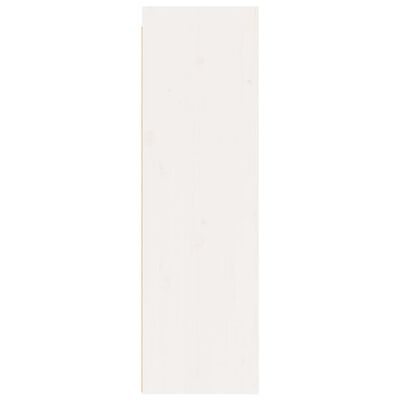 vidaXL Pensile Bianco 30x30x100 cm in Legno Massello di Pino