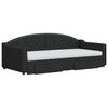 vidaXL Divano Letto Estraibile con Cassetti Nero 90x190 cm in Tessuto