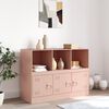 vidaXL Credenza Rosa 99x39x73 cm in Acciaio