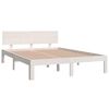 vidaXL Giroletto Bianco in Legno Massello 135x190 cm Double
