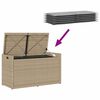 vidaXL Cassapanca da Esterno con Cuscino Beige 100 cm in Polyrattan