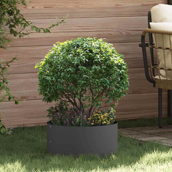 vidaXL Vaso da giardino Nero 40 x 40 x 20 cm Acciaio laminato a freddo