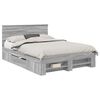 vidaXL Struttura del letto con testiera Grigio Sonoma 150 x 200 cm