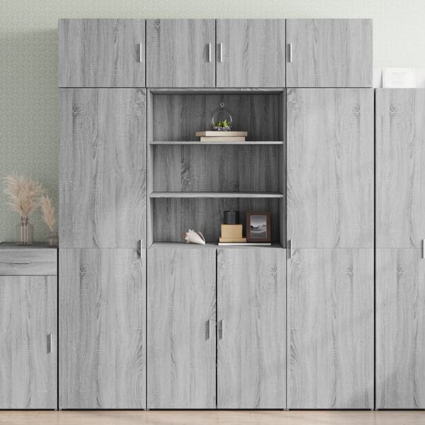 vidaXL Armadietto Grigio Sonoma 80x42,5x225 cm in Truciolato